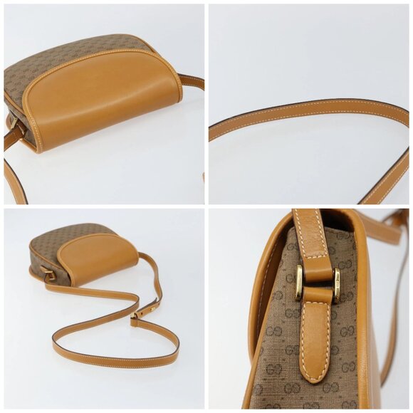 GUCCI Micro GG Supreme Shoulder Bag PVC Beige Gold 007 115 0074 Auth SW1540 - Picture 16 of 16